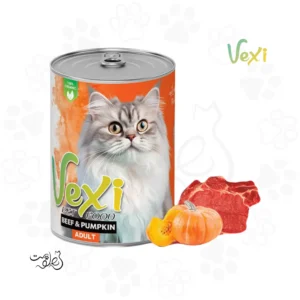 کنسرو پته ای گربه بالغ وکسی طعم گوشت و کدو ۴۰۰ گرمی