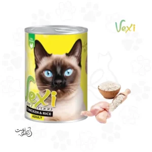 کنسرو پته ای گربه بالغ وکسی طعم مرغ و برنج ۴۰۰ گرمی