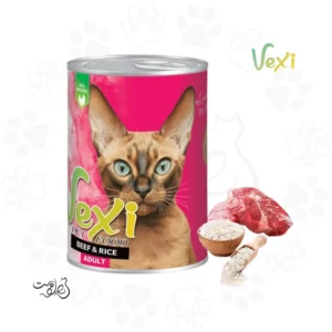 کنسرو پته ای گربه بالغ وکسی طعم گوشت و برنج ۴۰۰ گرمی