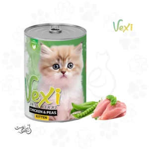 کنسرو پته ای بچه گربه وکسی طعم مرغ و نخودفرنگی ۴۰۰ گرمی