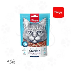 تشويقی گربه ونپی با طعم مرغ و ماهی کاد مدل سوشی ۸۰ گرم