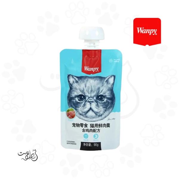 پودینگ گربه ونپی با طعم مرغ ۹۰ گرم (چینی نویس)