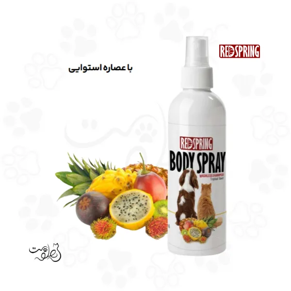 اسپری ضد عفونی کننده بدن (شامپو خشک) با عصاره استوایی رداسپرینگ