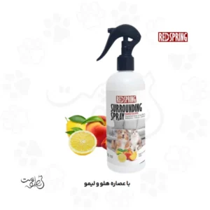 اسپری ضد عفونی کننده و از بین برنده بو و رد ادرار با عصاره هلو و لیمو حجم ۵۰۰ میلی لیتر رداسپرینگ