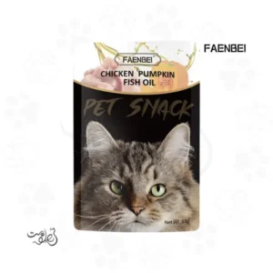 پوچ گربه فنبی طعم مرغ و کدو حلوایی و روغن ماهی ۸۵ گرم FAENBEI