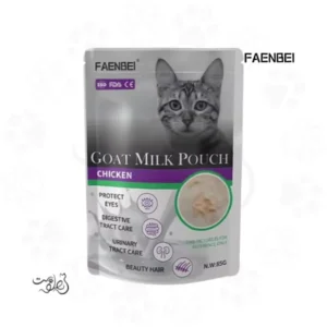پوچ گربه فنبی شیر بز طعم مرغ ۸۵ گرم FAENBEI