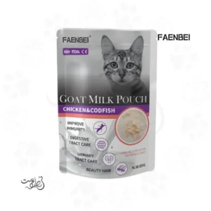 پوچ گربه فنبی شیر بز طعم مرغ و ماهی کاد ۸۵ گرم FAENBEI