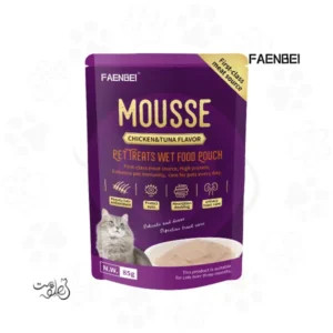پوچ گربه موس فنبی طعم مرغ و ماهی تن ۸۵ گرم FAENBEI