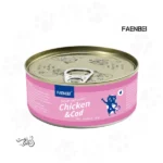 کنسرو گربه فنبی طعم مرغ و ماهی کاد ۸۵ گرم FAENBEI