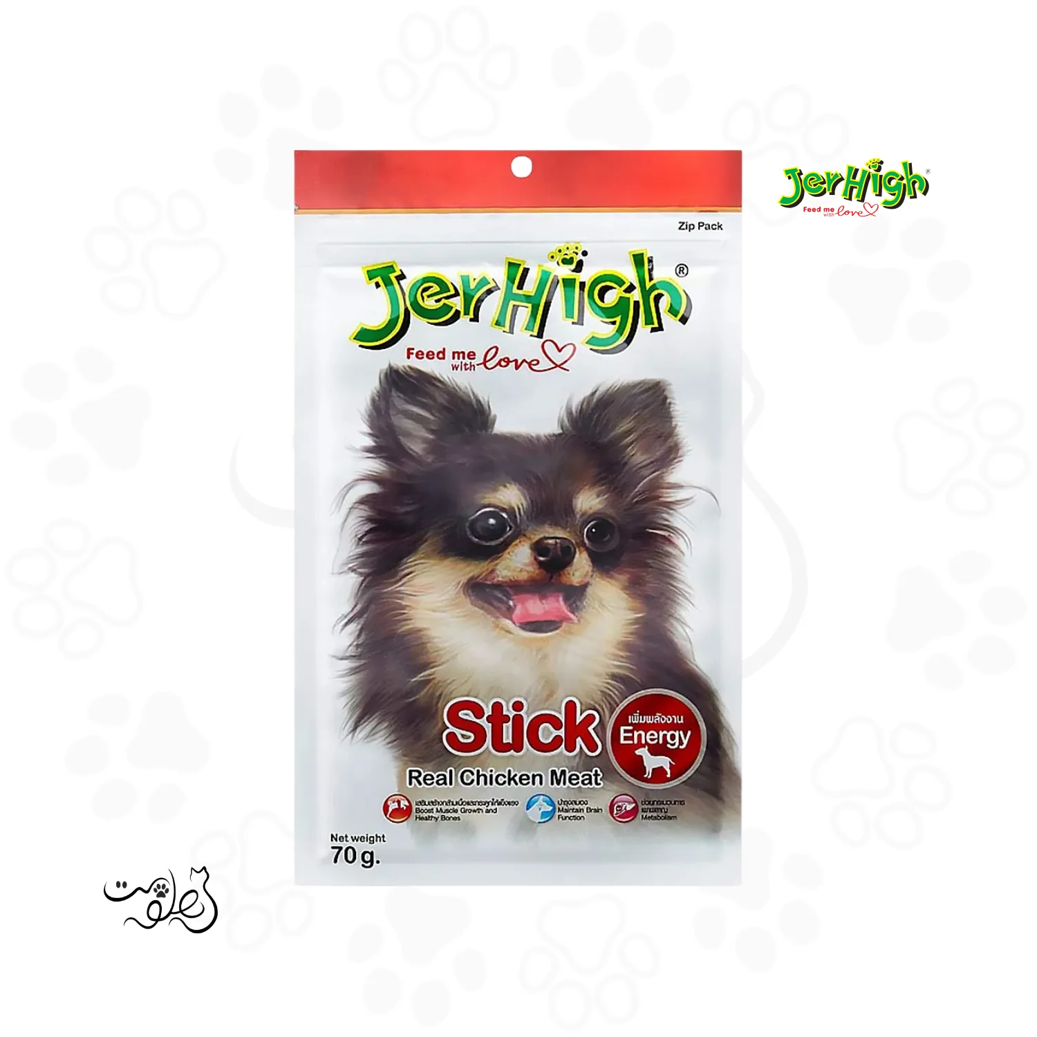 تشويقی سگ جرهای استیک طعم مرغ ۷۰ گرم JerHigh