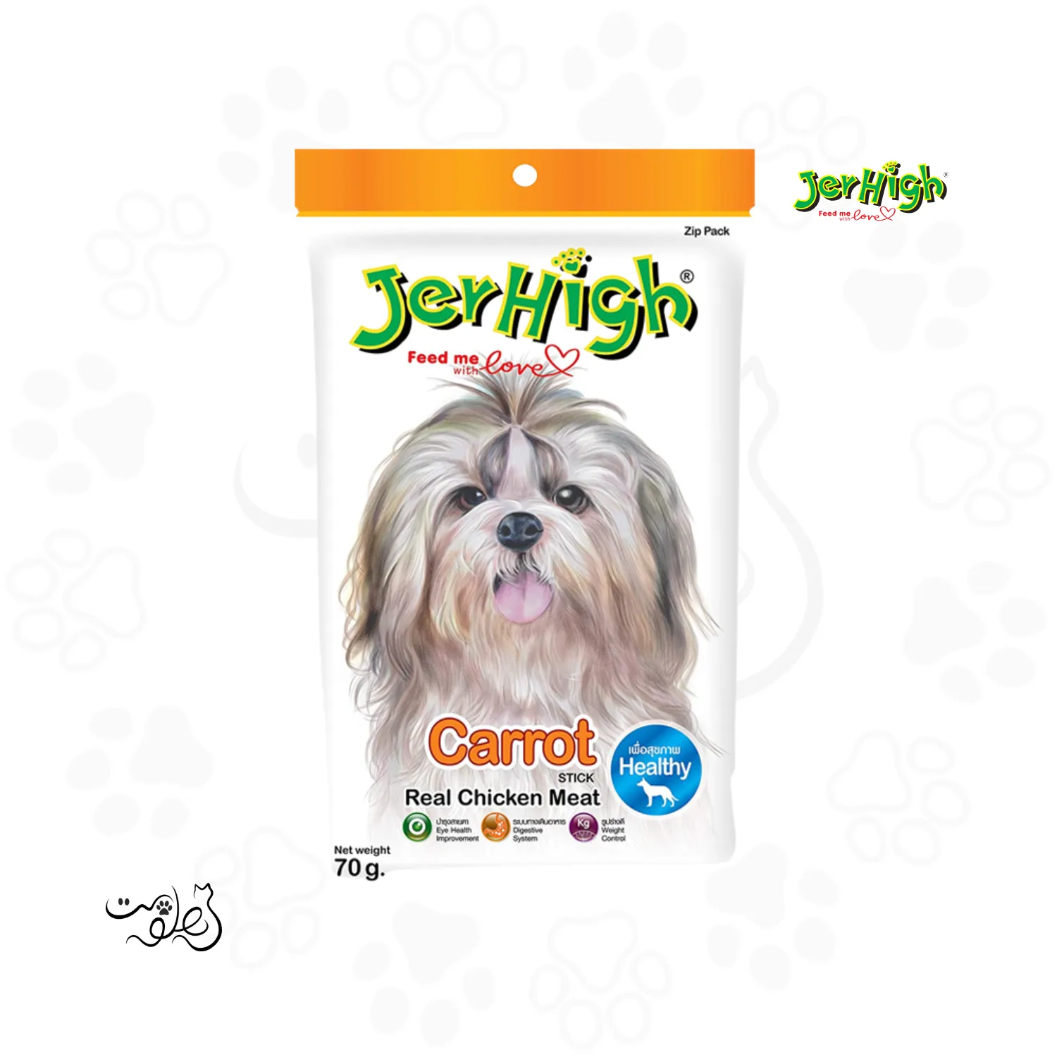 تشويقی سگ جرهای طعم مرغ و هویج ۷۰ گرم JerHigh