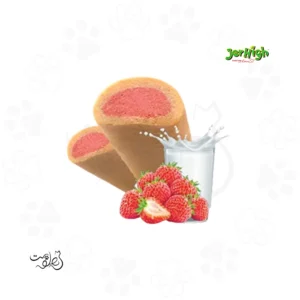 تشويقی جرهاي سگ مغز دار طعم شیر و توت فرنگی ۵۰ گرم JerHigh