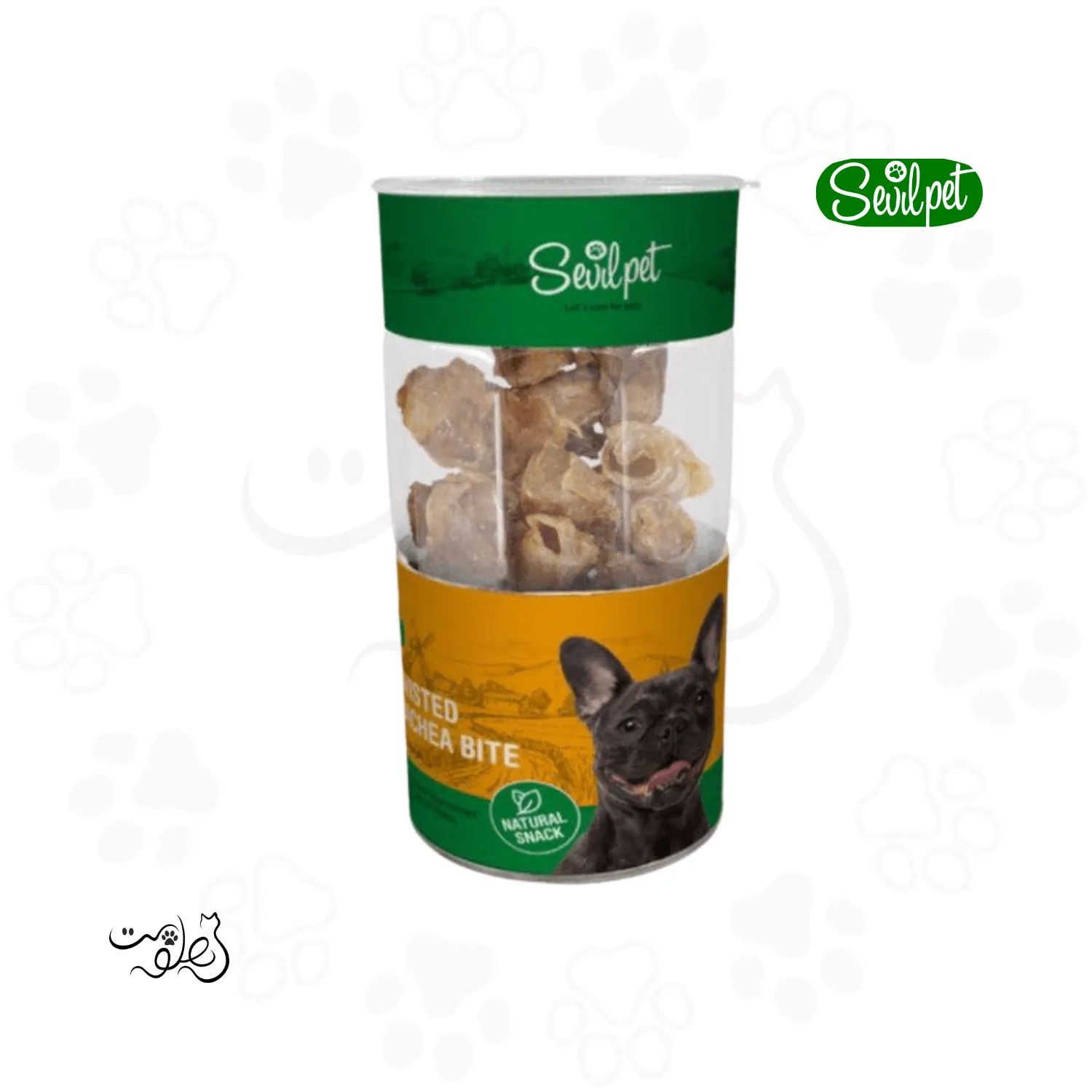 تشويقی سگ خرخره تکه ای دورپیچ اسکالپ طبیعی سویل پت Sevilpet
