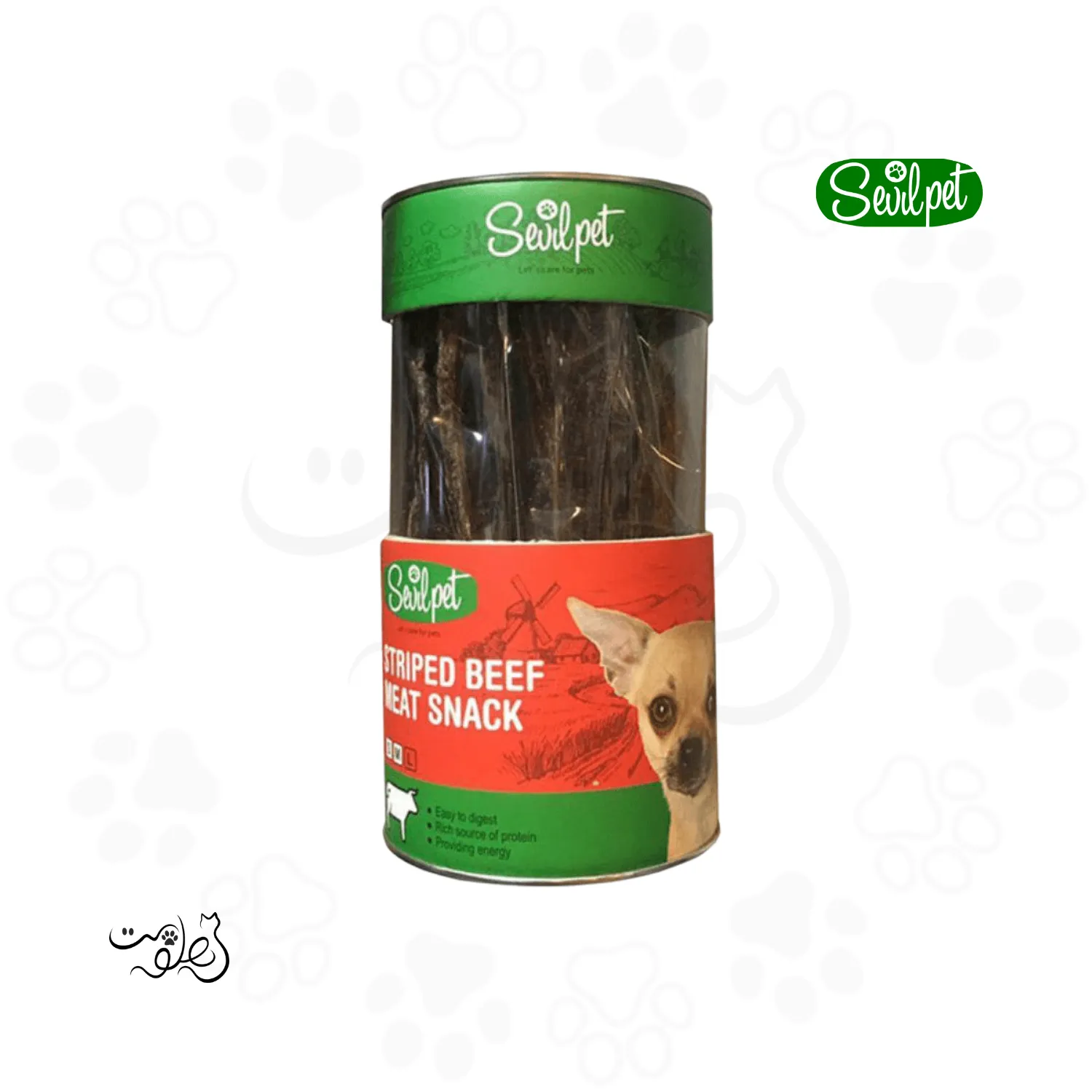 تشويقی سگ گوشت نواری گوساله طبیعی سویل پت Sevilpet