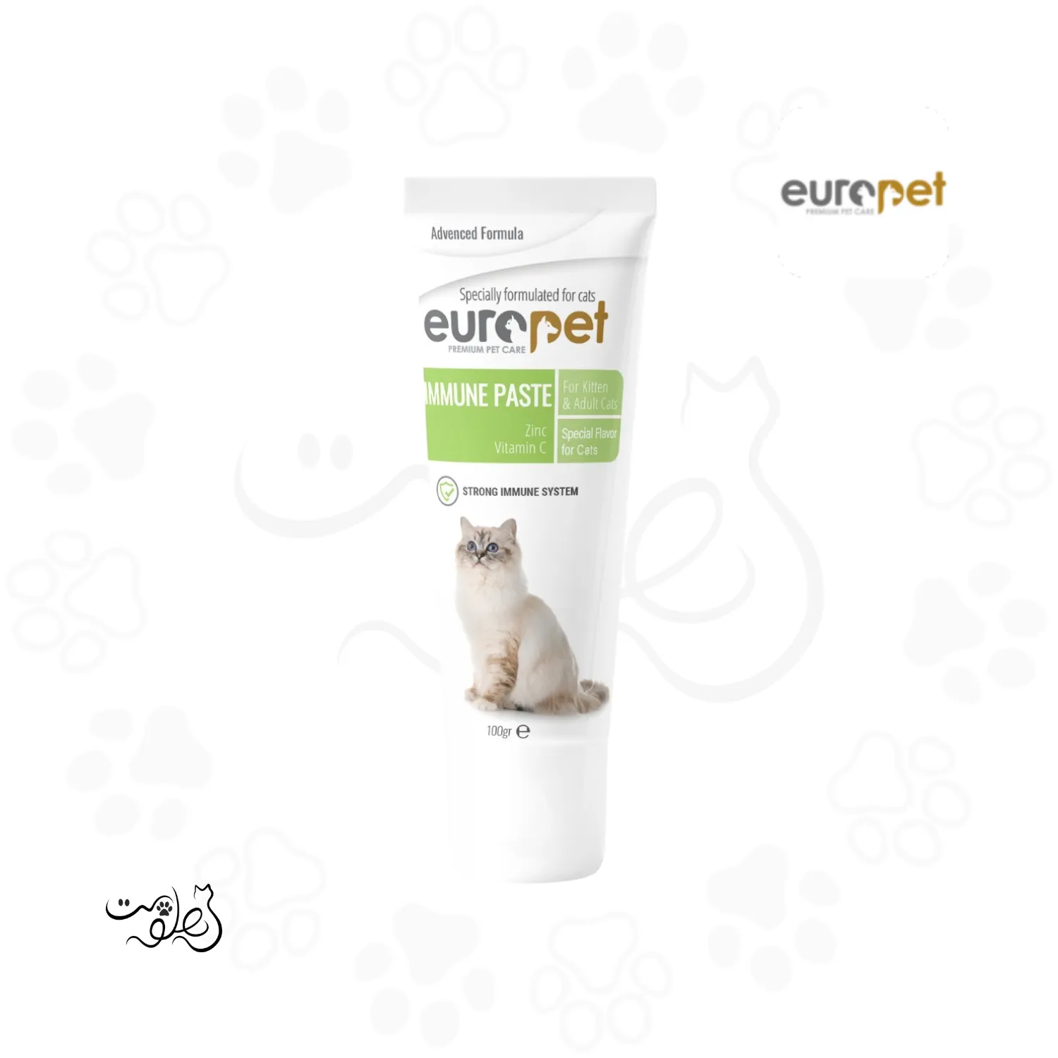خمير افزايش ايمني گربه يوروپت ۱۰۰ گرم Europet