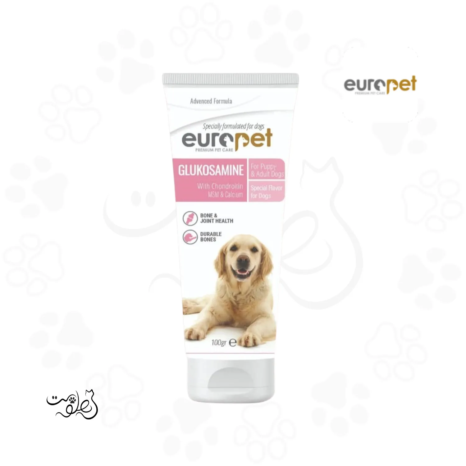خمير گلوکزامين گربه يوروپت ۱۰۰ گرم Europet