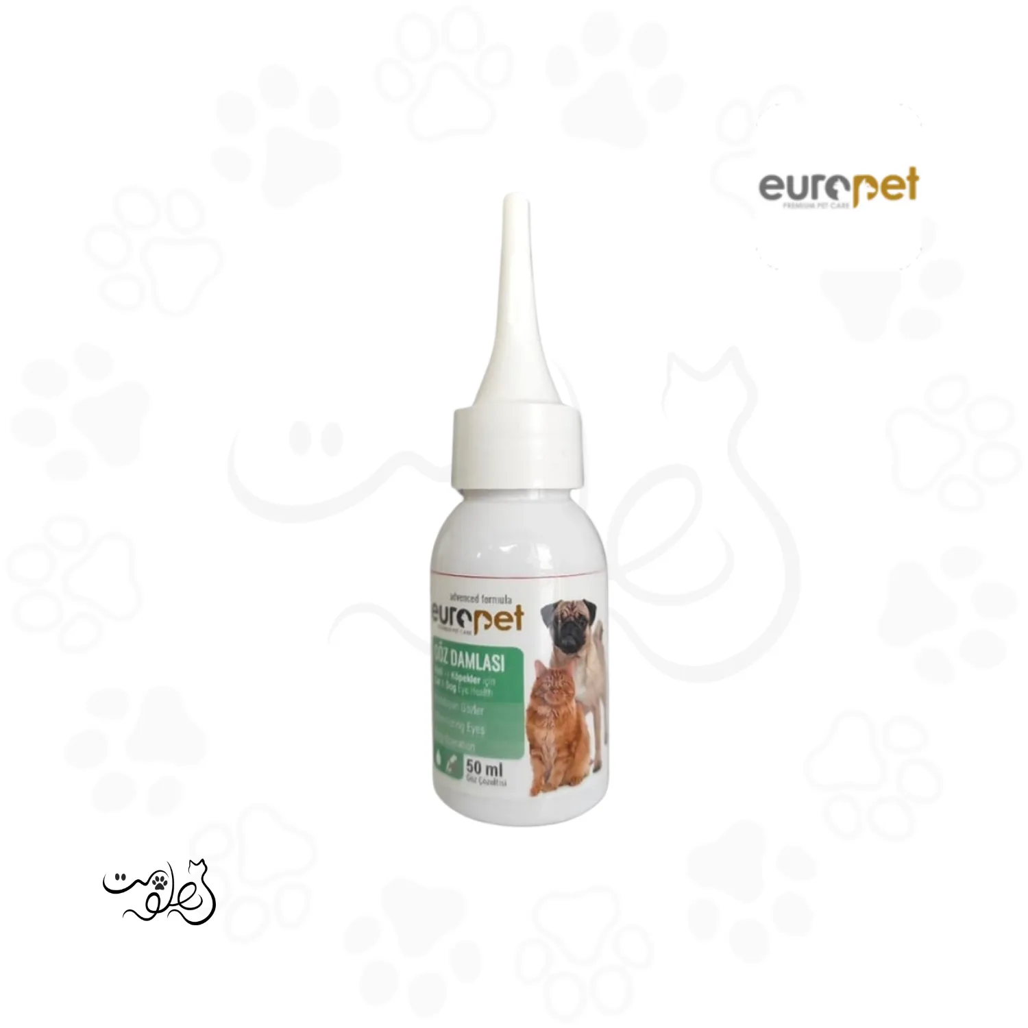 قطره پاک کننده خط اشک سگ و گربه یوروپت ۱۰۰ میل Europet