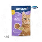 پوچ گربه وینستون طعم مرغ در سس ۱۰۰ گرم Winston Chicken In Sauce