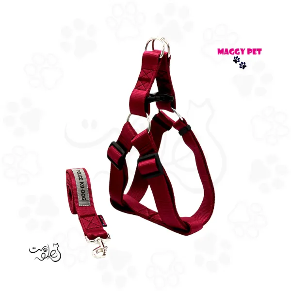 قلاده کتفی سگ پلیس مگی پت سایز ایکس لارژ همراه با لید Maggy Pet