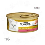 کنسرو گربه گرومت پته ماهی قزل آلا و گوجه فرنگی ۸۵ گرم Gourmet Trout and Tomato Pate