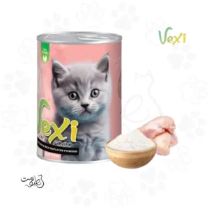 کنسرو پته ای بچه گربه وکسی طعم مرغ و شیرخشک ۴۰۰ گرمی