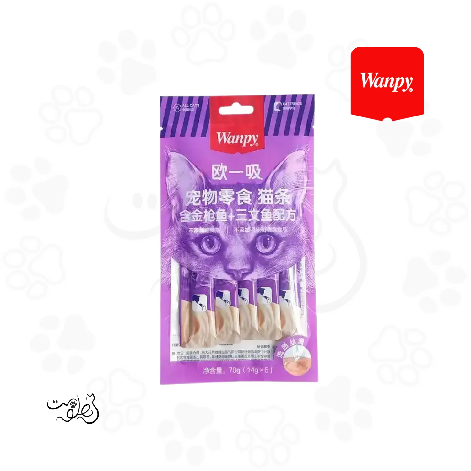 بستنی گربه ونپی با طعم ماهی تن و سالمون ۱۴ گرم (۱ عددی)