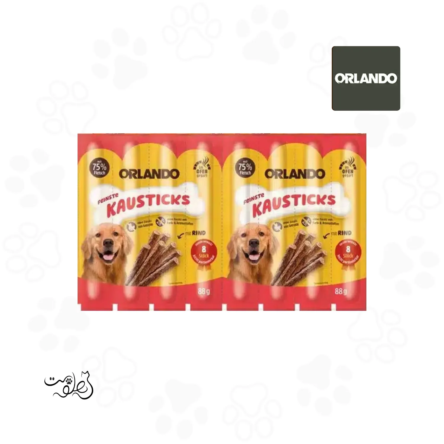 تشویقی مدادی سگ اورلاندو طعم گوشت گاو ۱۱ گرم ORLANDO (۱ عددی)