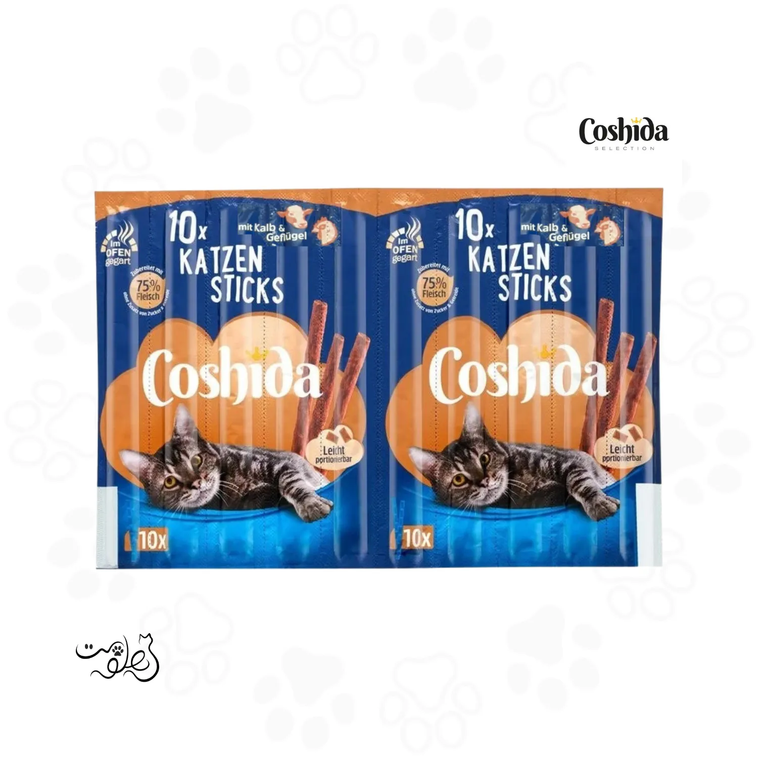 تشویقی مدادی گربه کوشیدا طعم گوشت گوساله و مرغ COSHIDA (۱ عددی)