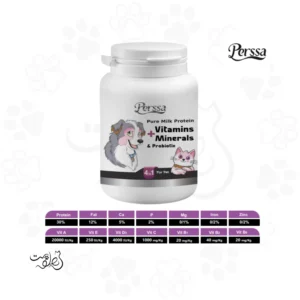 پودر مولتی ویتامین و مینرال سگ و گربه پرسا ۲۰۰ گرم Perssa